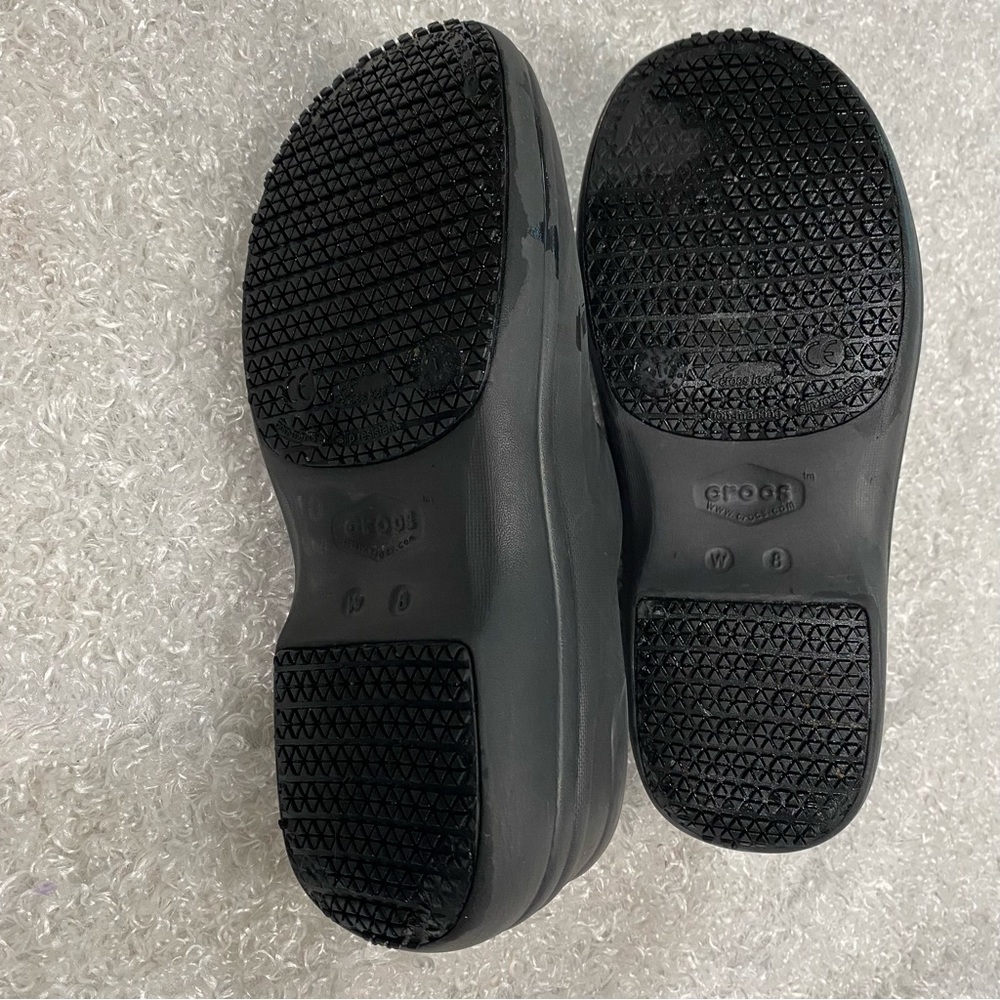 CROCS Ladies Size 8 Matte Black Neria Pro Clogs - Picture 8 of 11